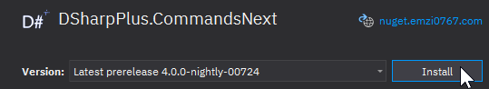 CommandsNext NuGet Package